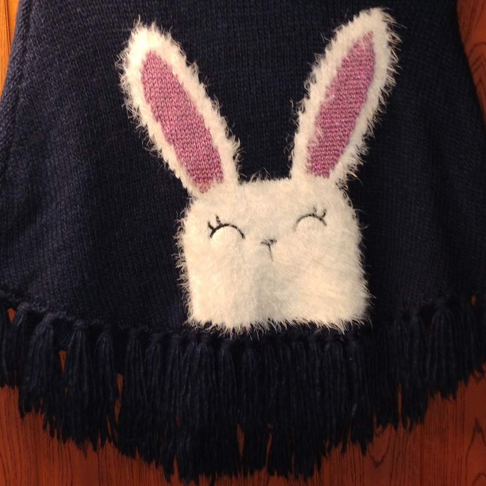 H&M Navy Knit Poncho